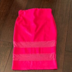 Chic Hot Pink Pencil Skirt